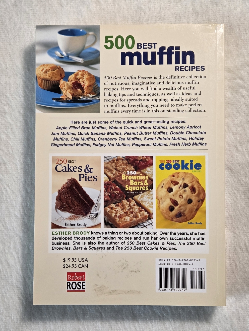 500 Best Muffin Recipes by Esther Brody Muffins For Breakfast Dessert And More - Picture 2 of 5
